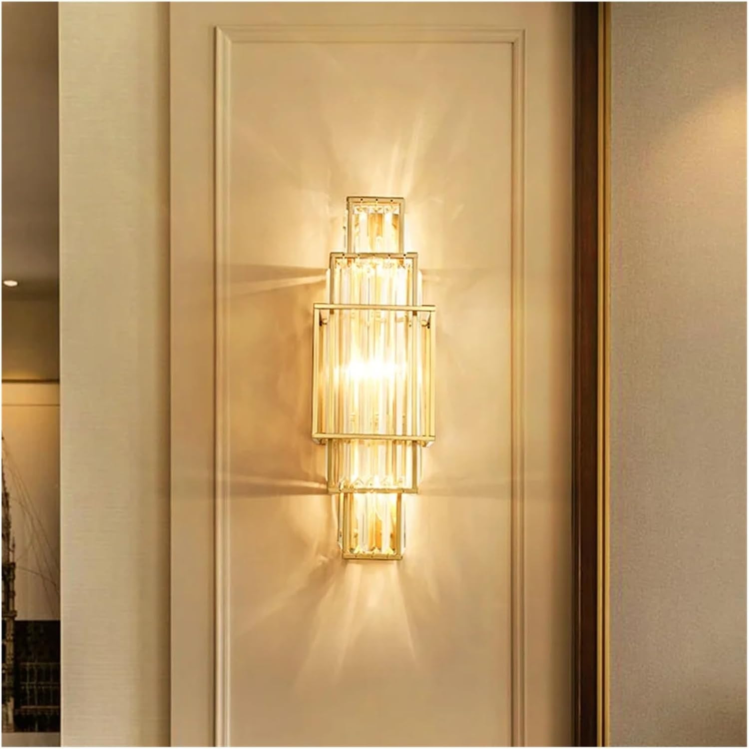 Modern Minimalist Luxury Glass Crystal Wall Lamp