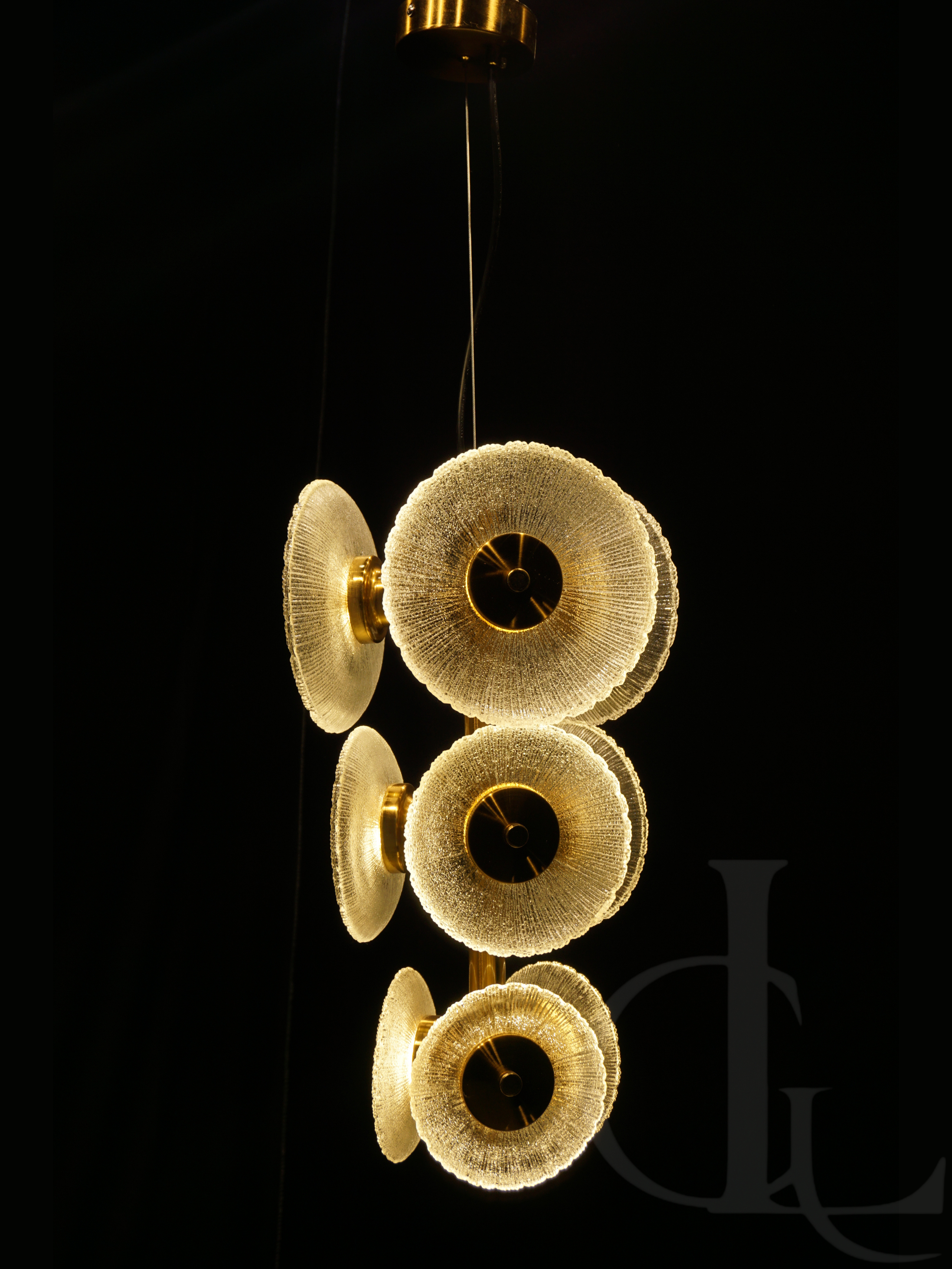 Blooming Sonata (Glass, Gold) Hanging Light