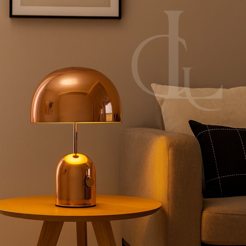 Mushroom Luxury Rose Gold Table Lamp