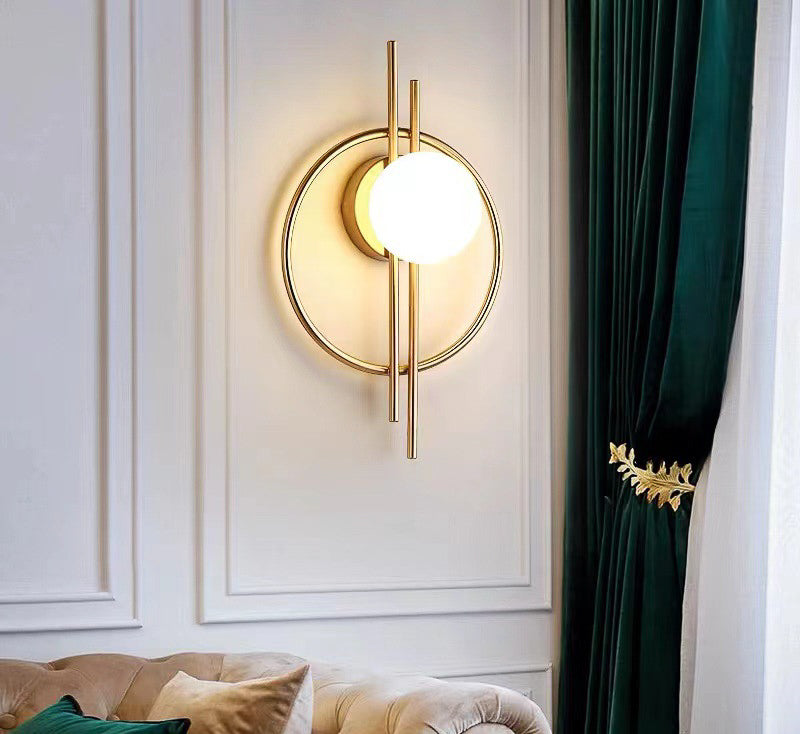 Frosty Globe Brilliance (Gold) Wall Light