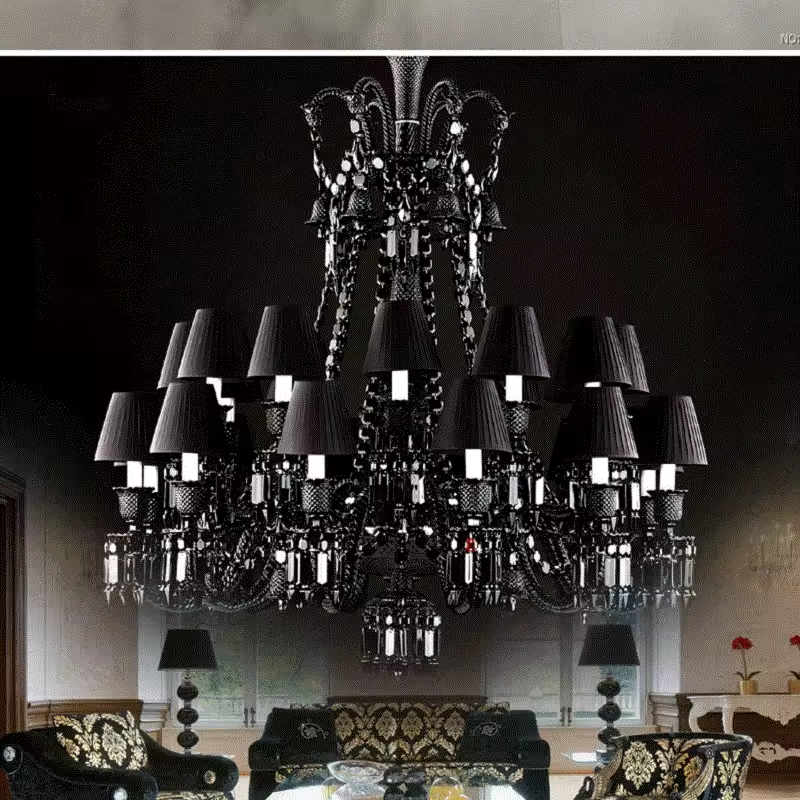 Luxury Black Crystal Chandelier