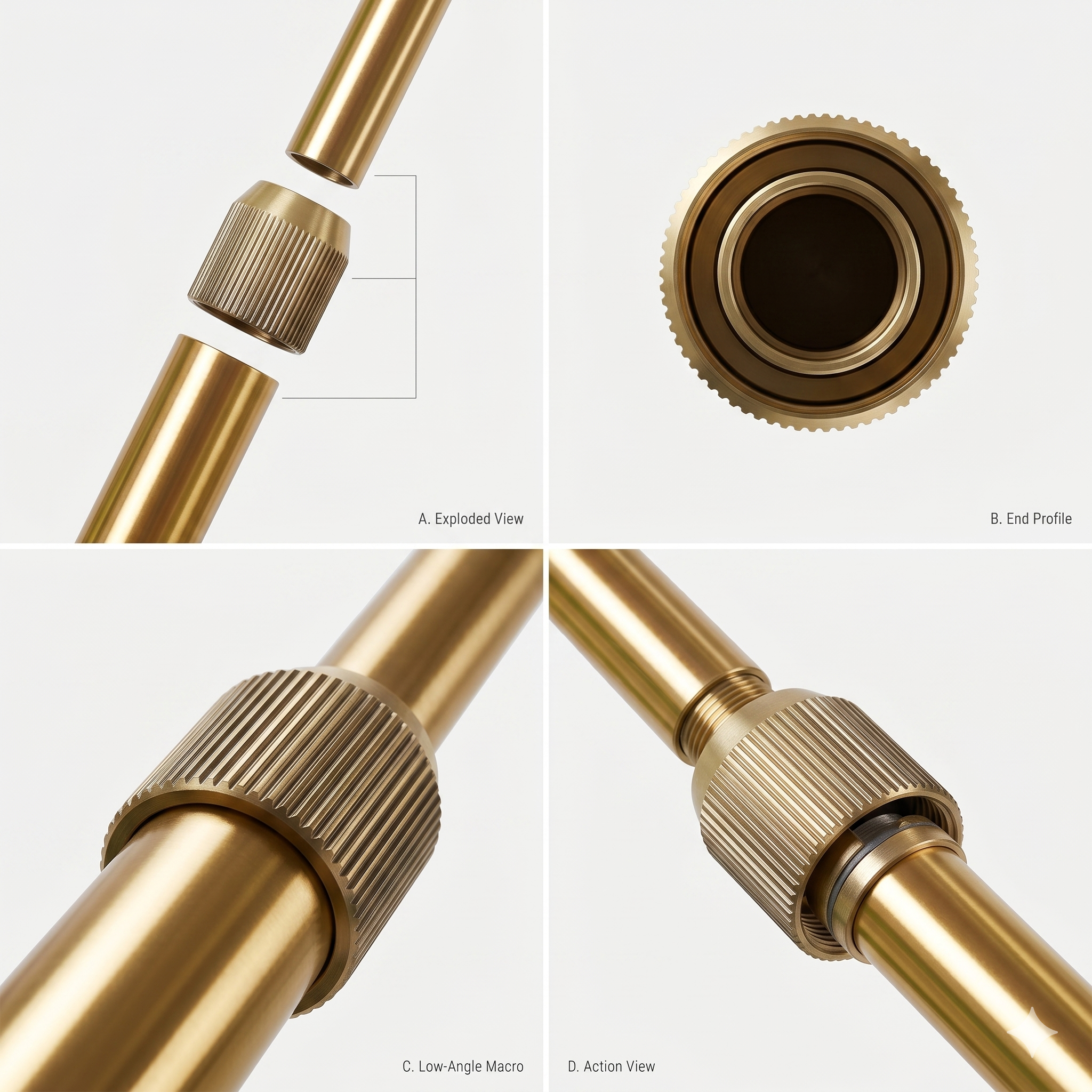 Pleated Poetry (Gold) Floor Lamp