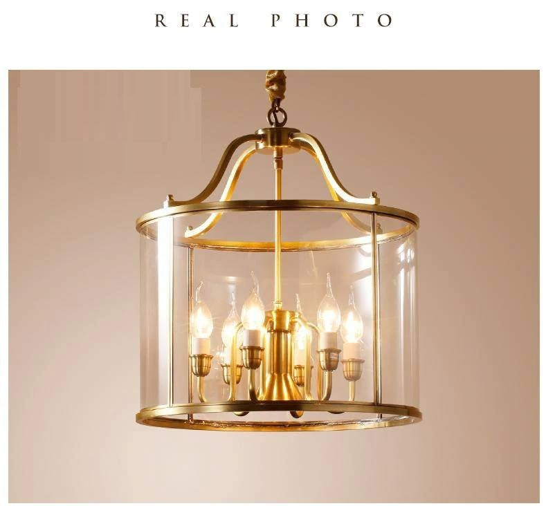 Antique Charm Brass Glow Chandelier