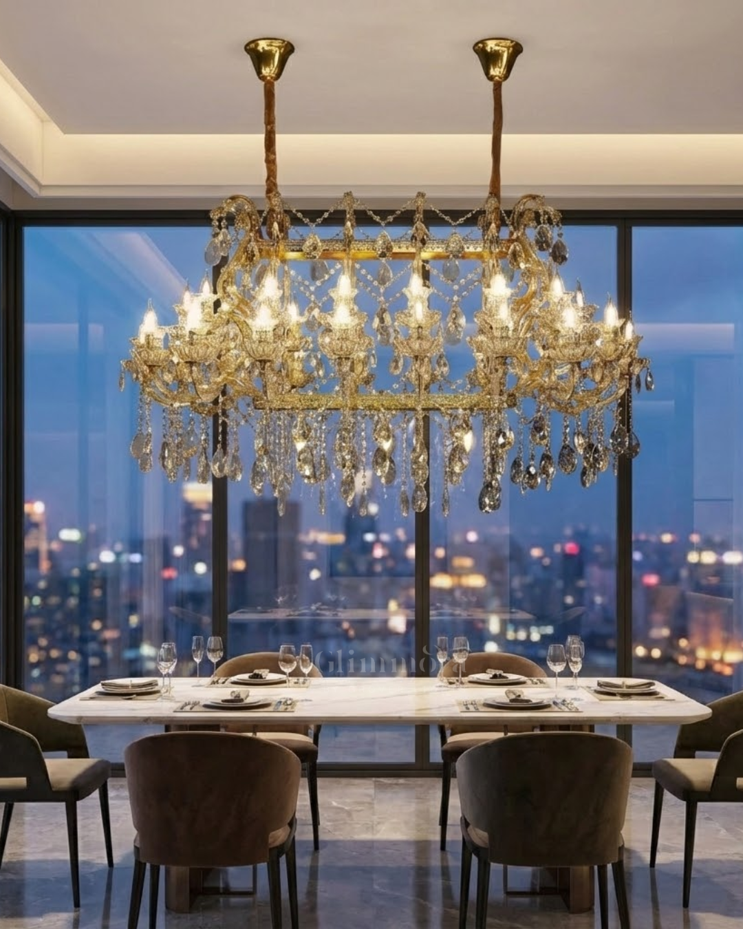 Crown of Monarchs (Gold) Crystal Chandelier