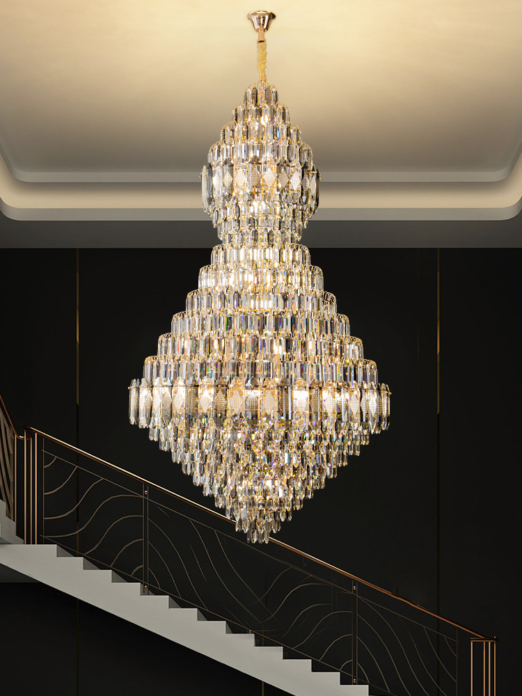 Crystal double height duplex Led Chandelier