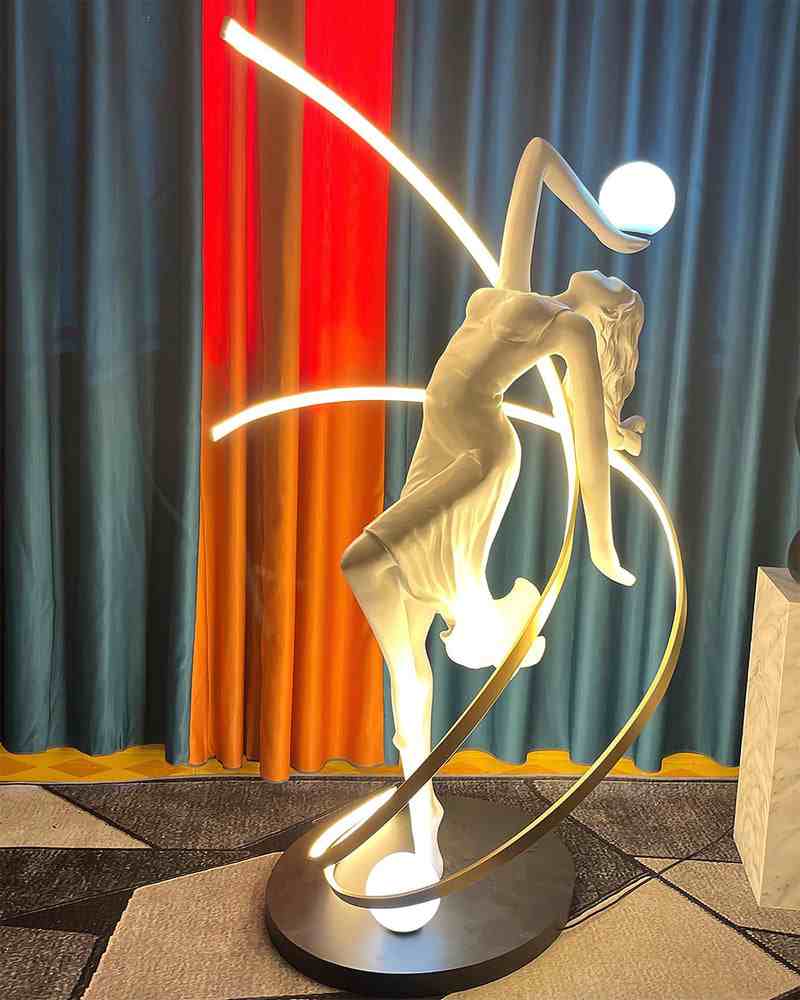 Goddess Statue Floor Lamp