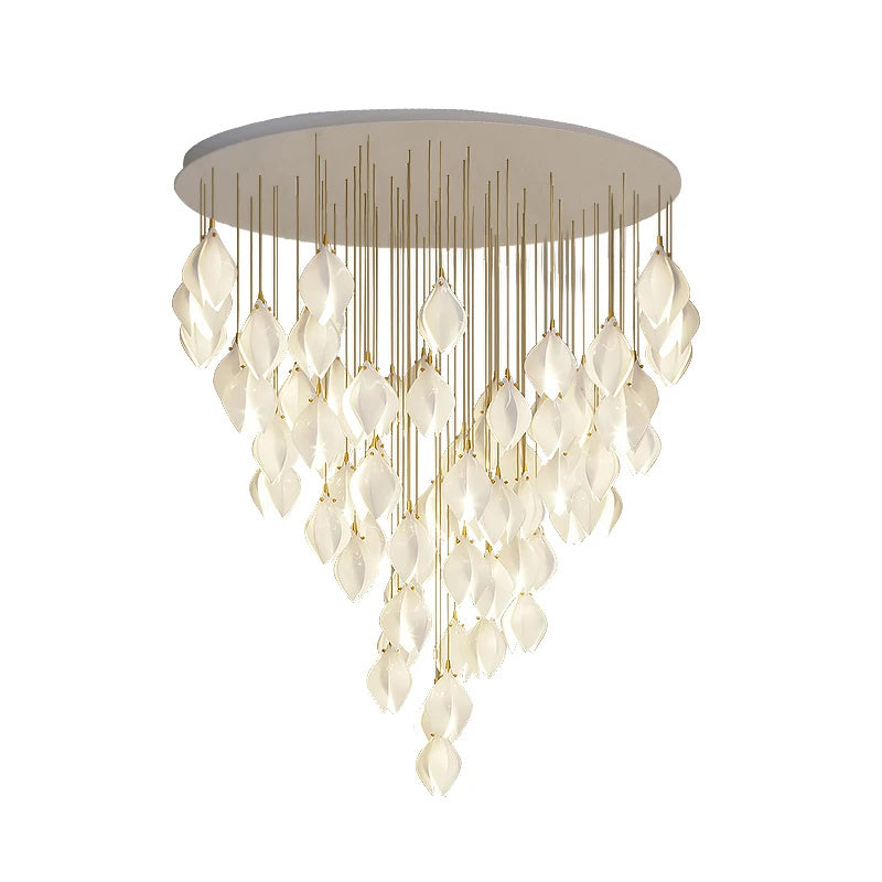 Petals in Flight (Porcelain White) Chandelier (28 Lights)