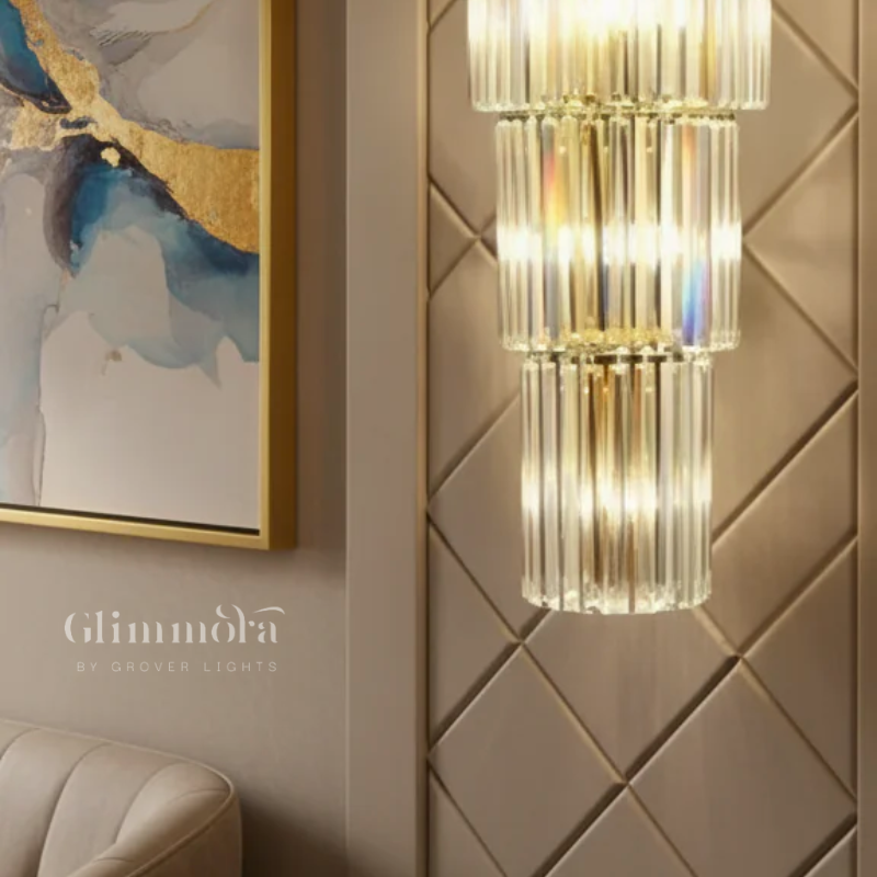 Crystal Poet (Gold) Wall Light