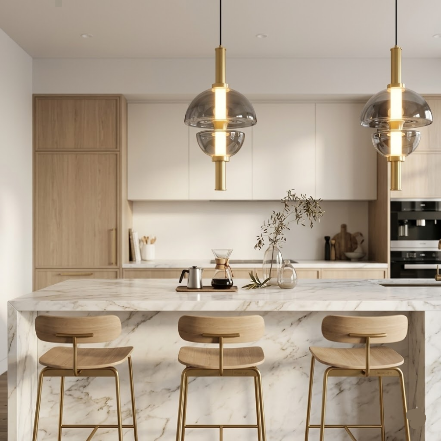 Modern Glass Globe Pendant Light