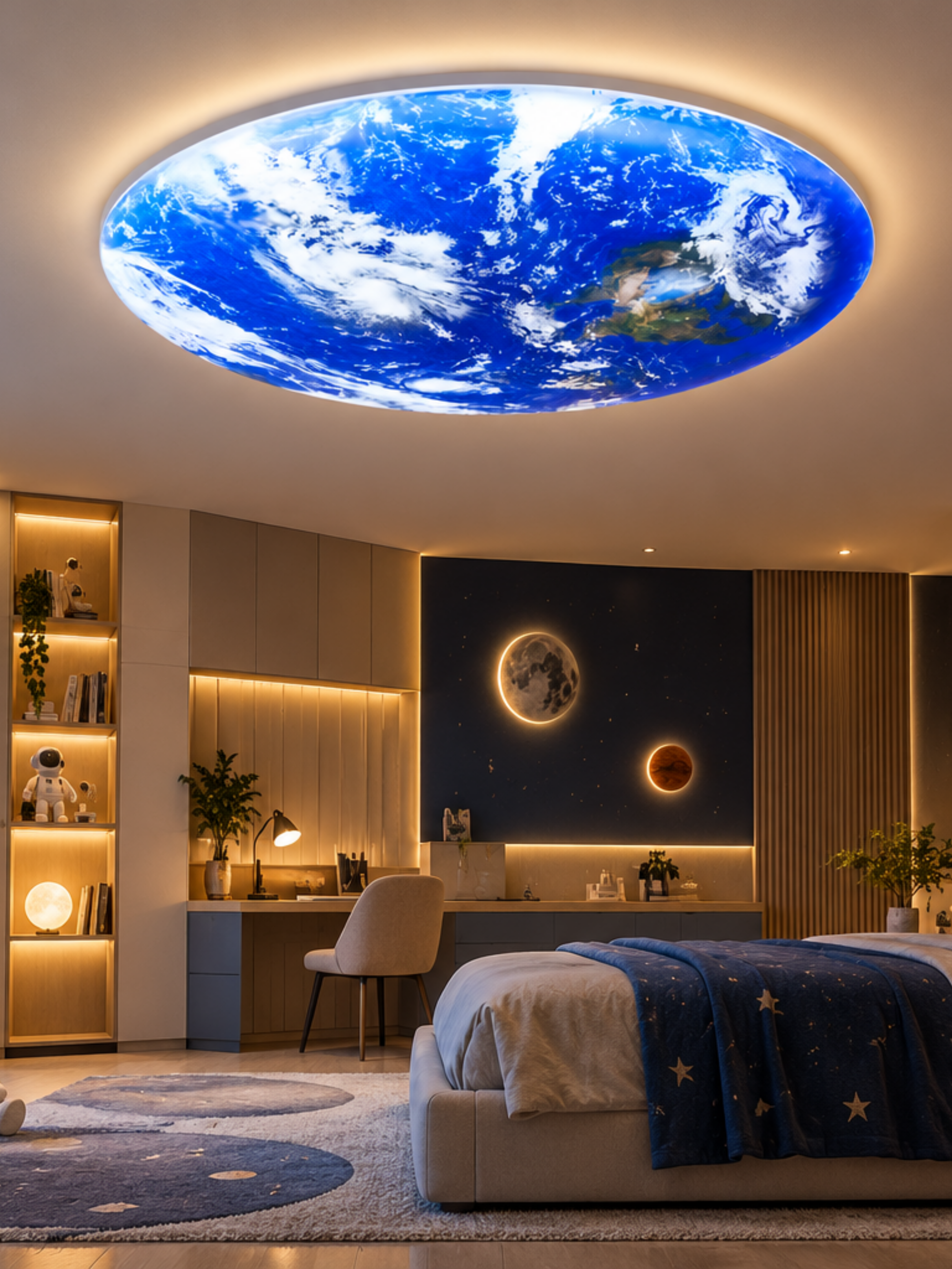 TerraGlow – 3D Earth (500 mm) Globe LED Ceiling Light