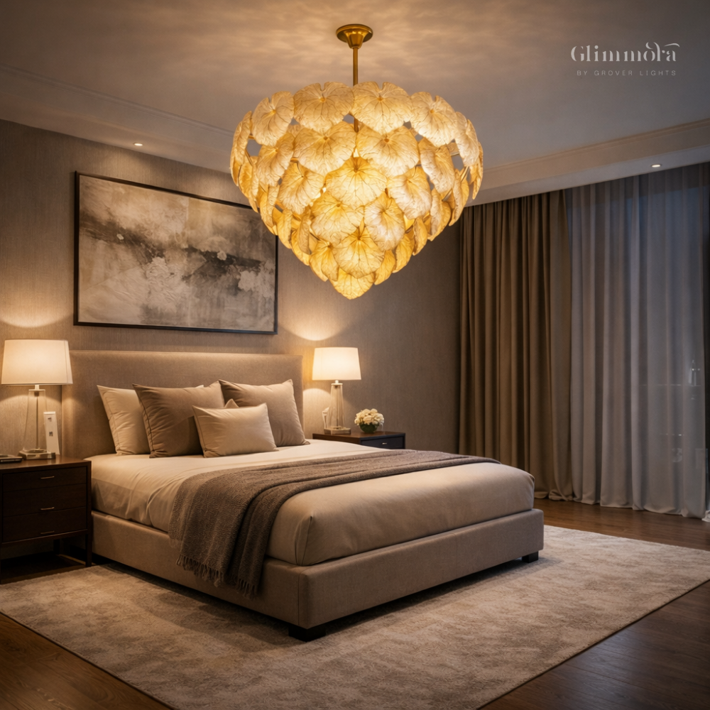Golden Petal Artistic Leaf Luxury Chandelier