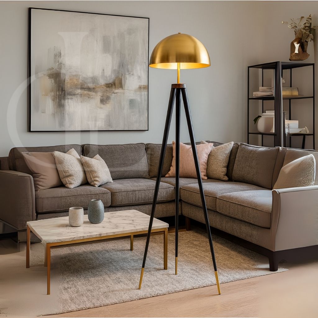 Mushroom Head Tripod Floor Lamp