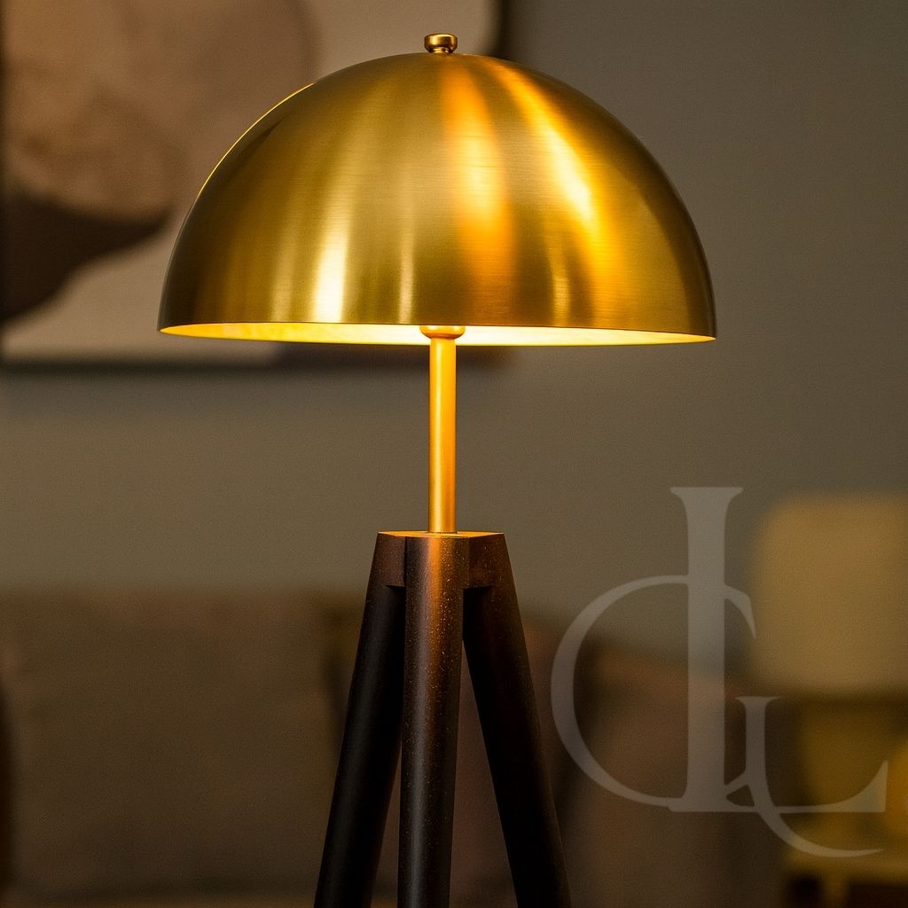 Mushroom Head Tripod Floor Lamp