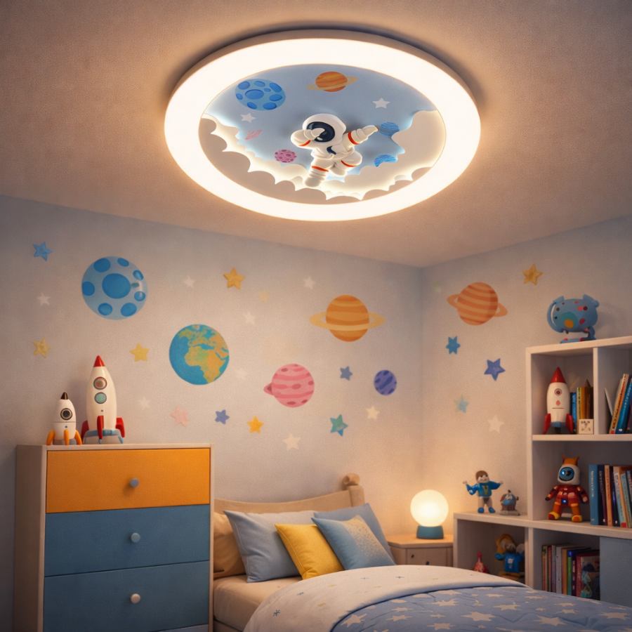 Kids Astronaut LED Ceiling Light
