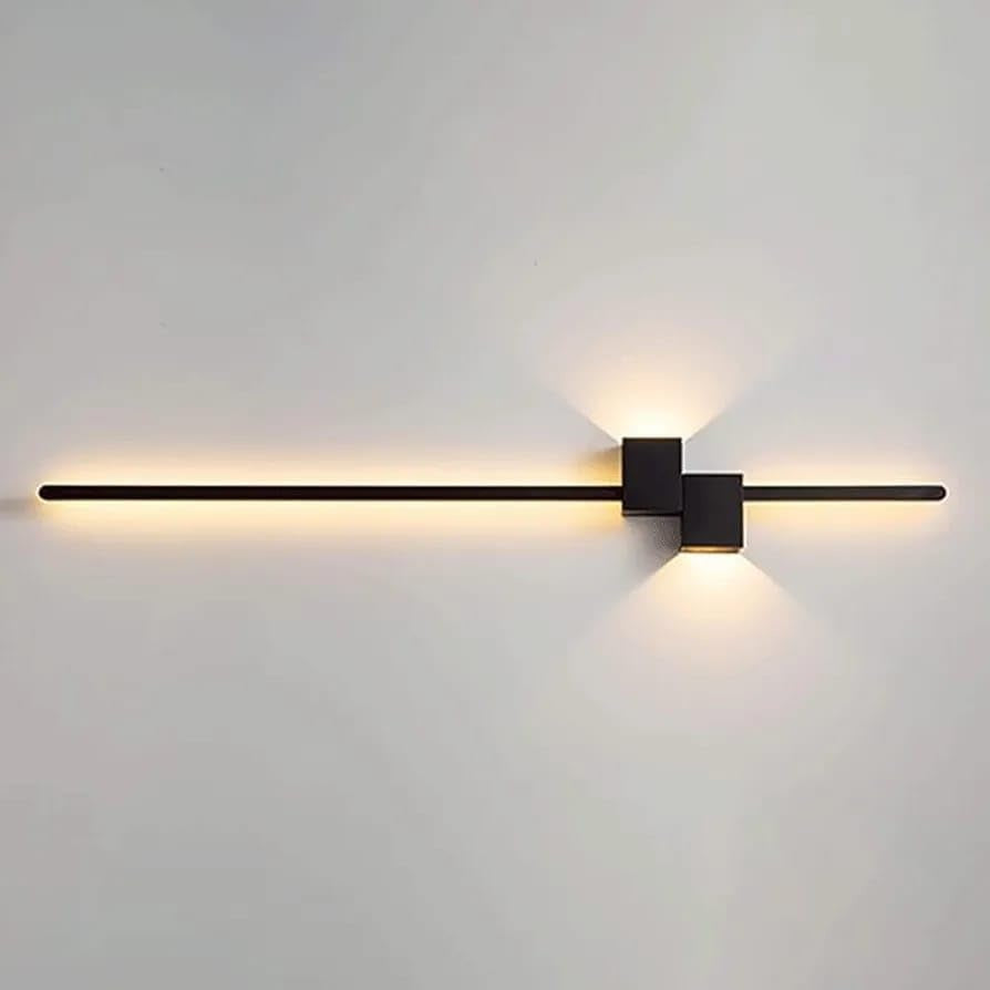 Modern Black Linear LED Long Tube Wall Light