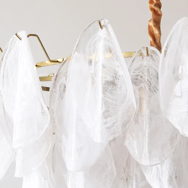 Glacial Glass Chandelier - 750 MM