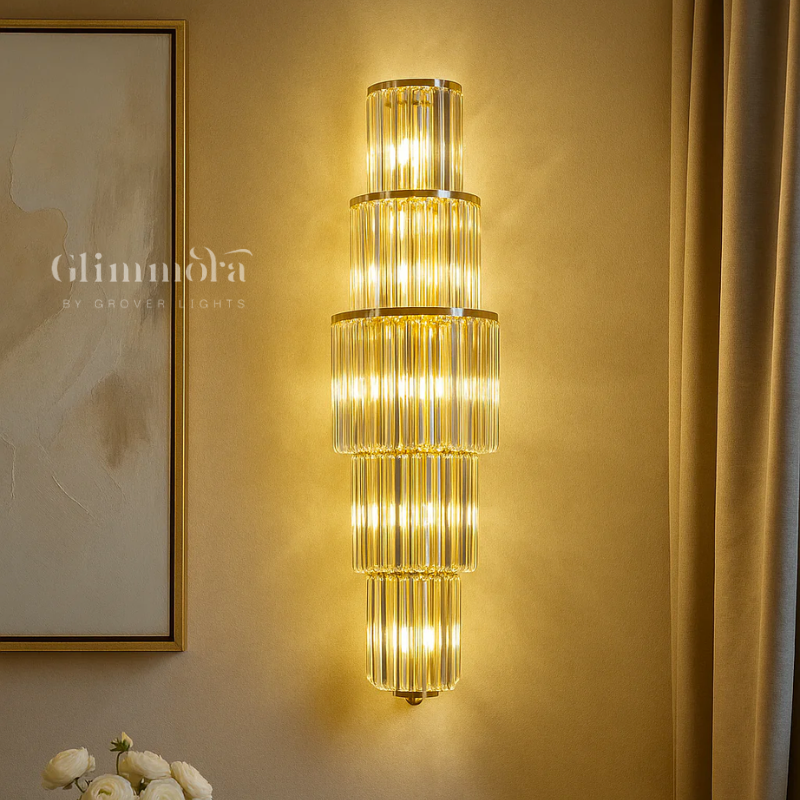Crystal Poet (Gold) Wall Light