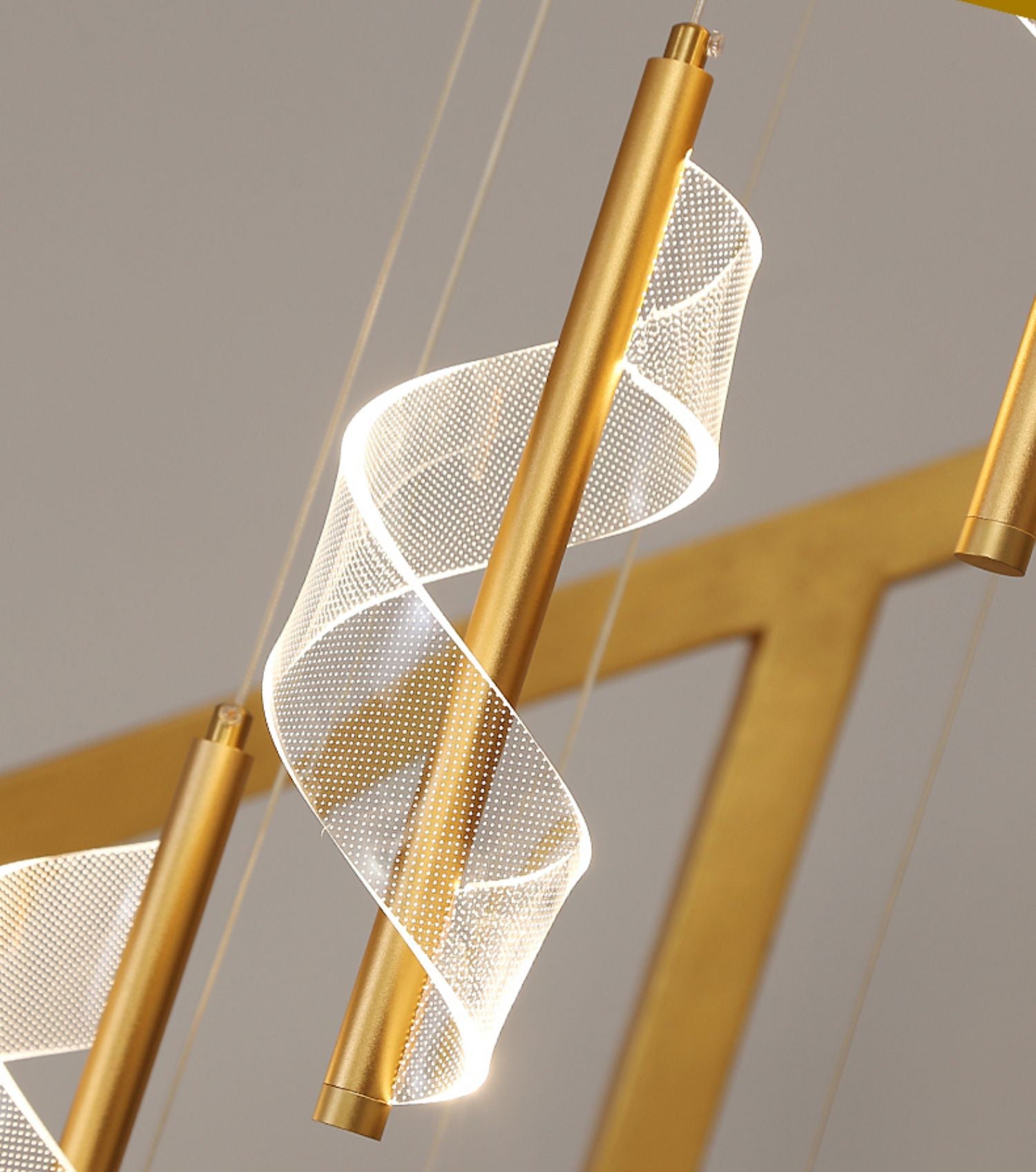 Swirl & Curl Stairway Chandelier - Warm White