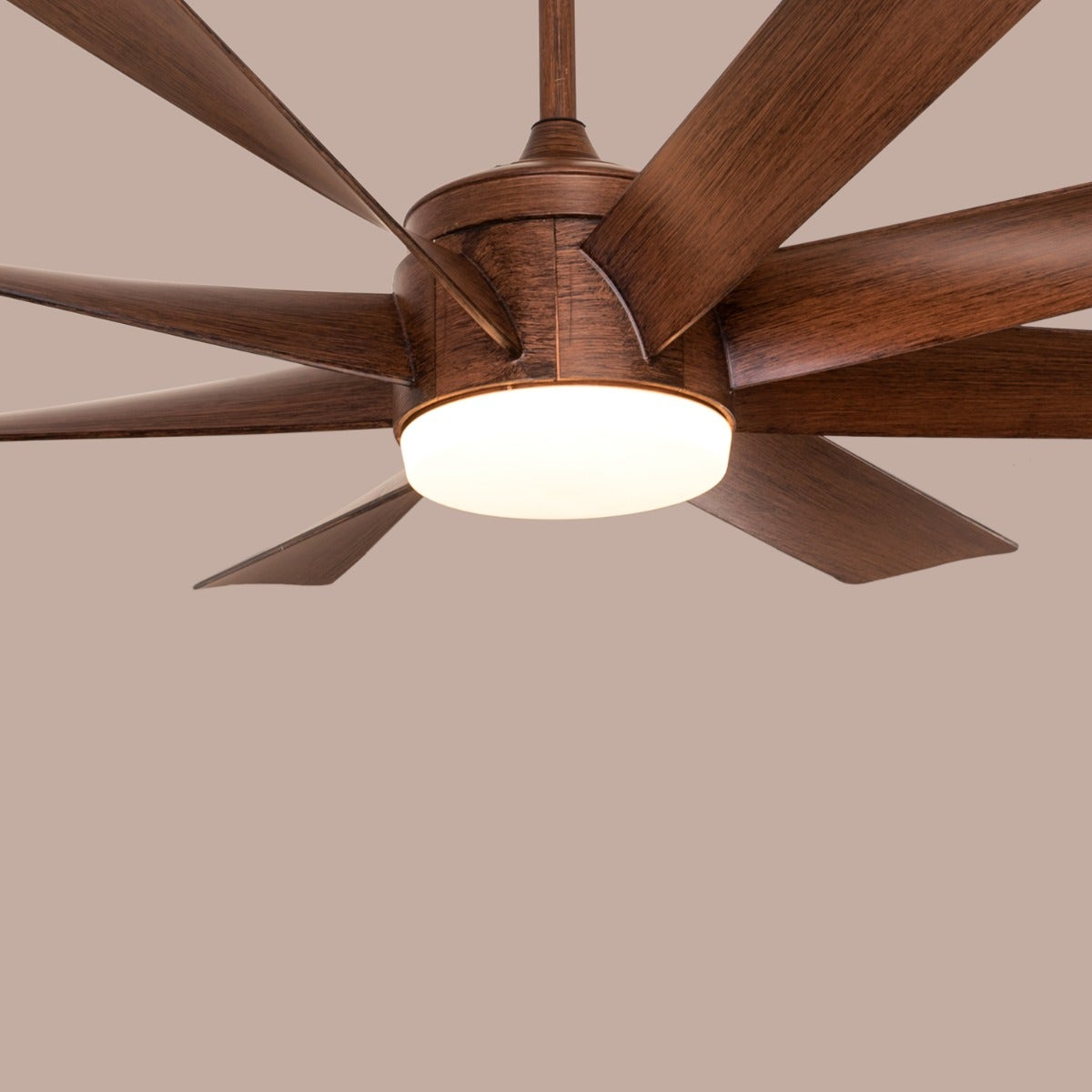 Wood Finish Metal Body Remote Control Ceiling Fan