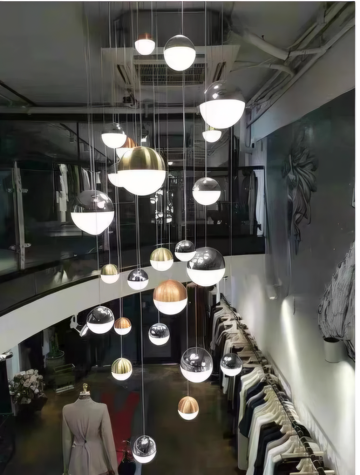 Elara’s Tricolor Sphere Chandelier