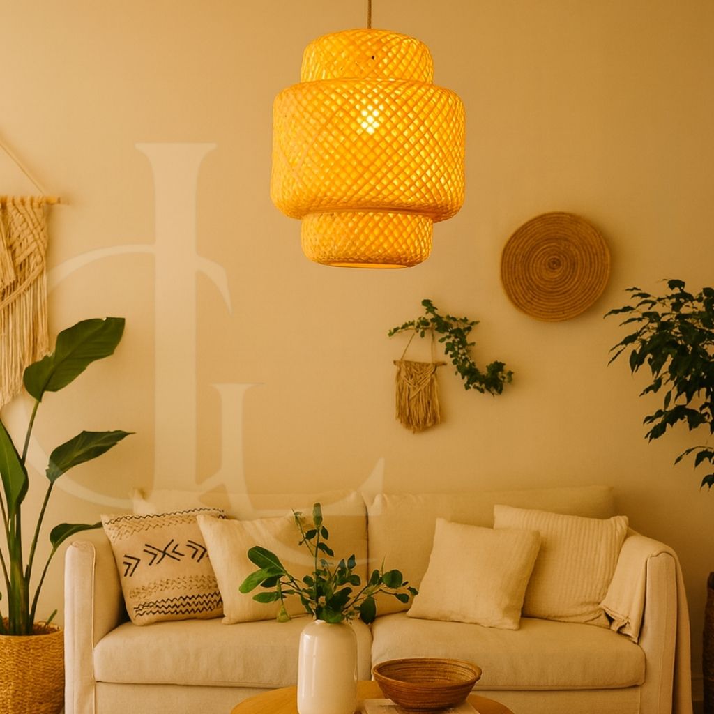 Hard Rattan Pendant Light