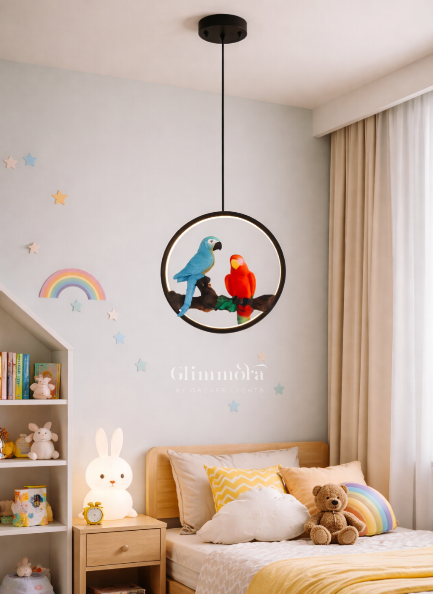 Designer Parrot Ring LED Pendant Light