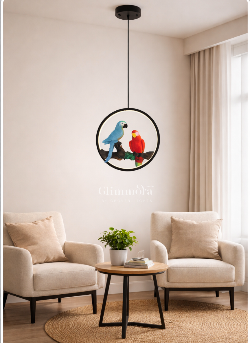 Designer Parrot Ring LED Pendant Light