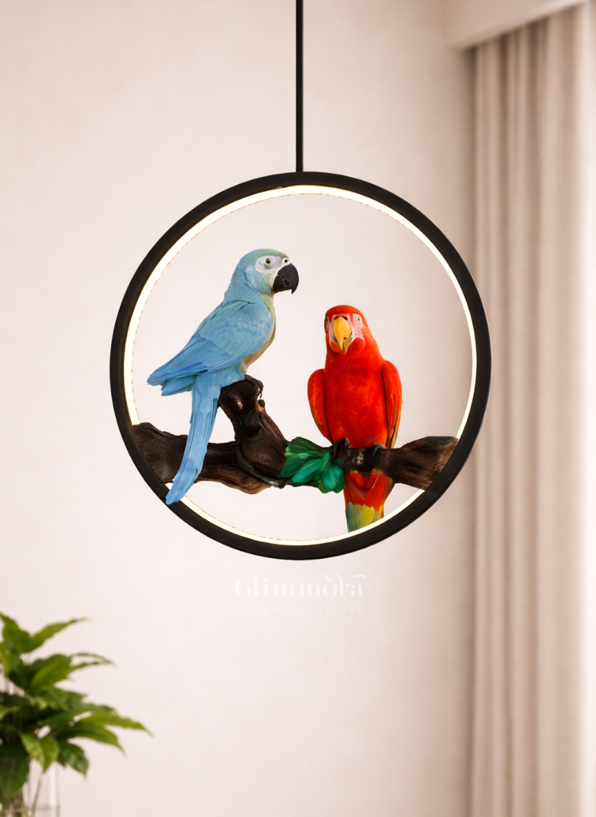 Designer Parrot Ring LED Pendant Light