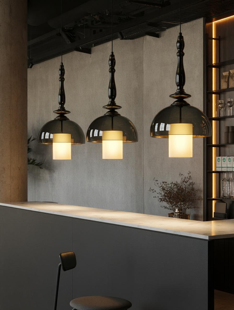 Mystic Opera(Glass, Smoke) Hanging Light