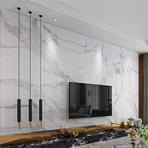 Modern Led Long Black Gold Pendant