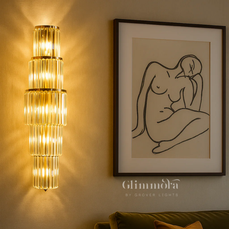 Crystal Poet (Gold) Wall Light