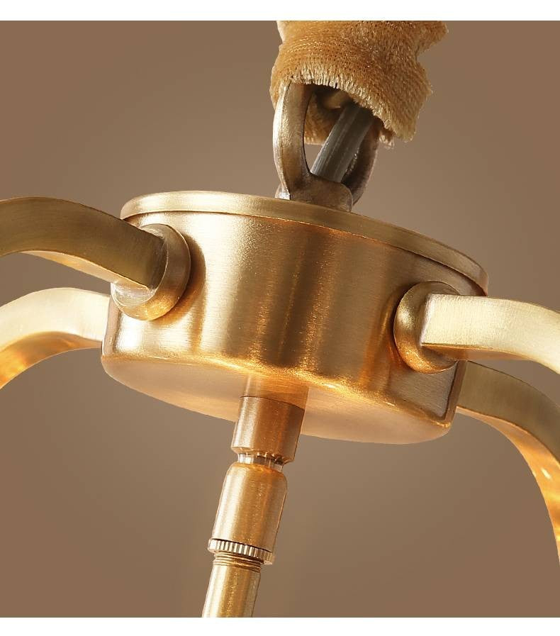 Antique Charm Brass Glow Chandelier