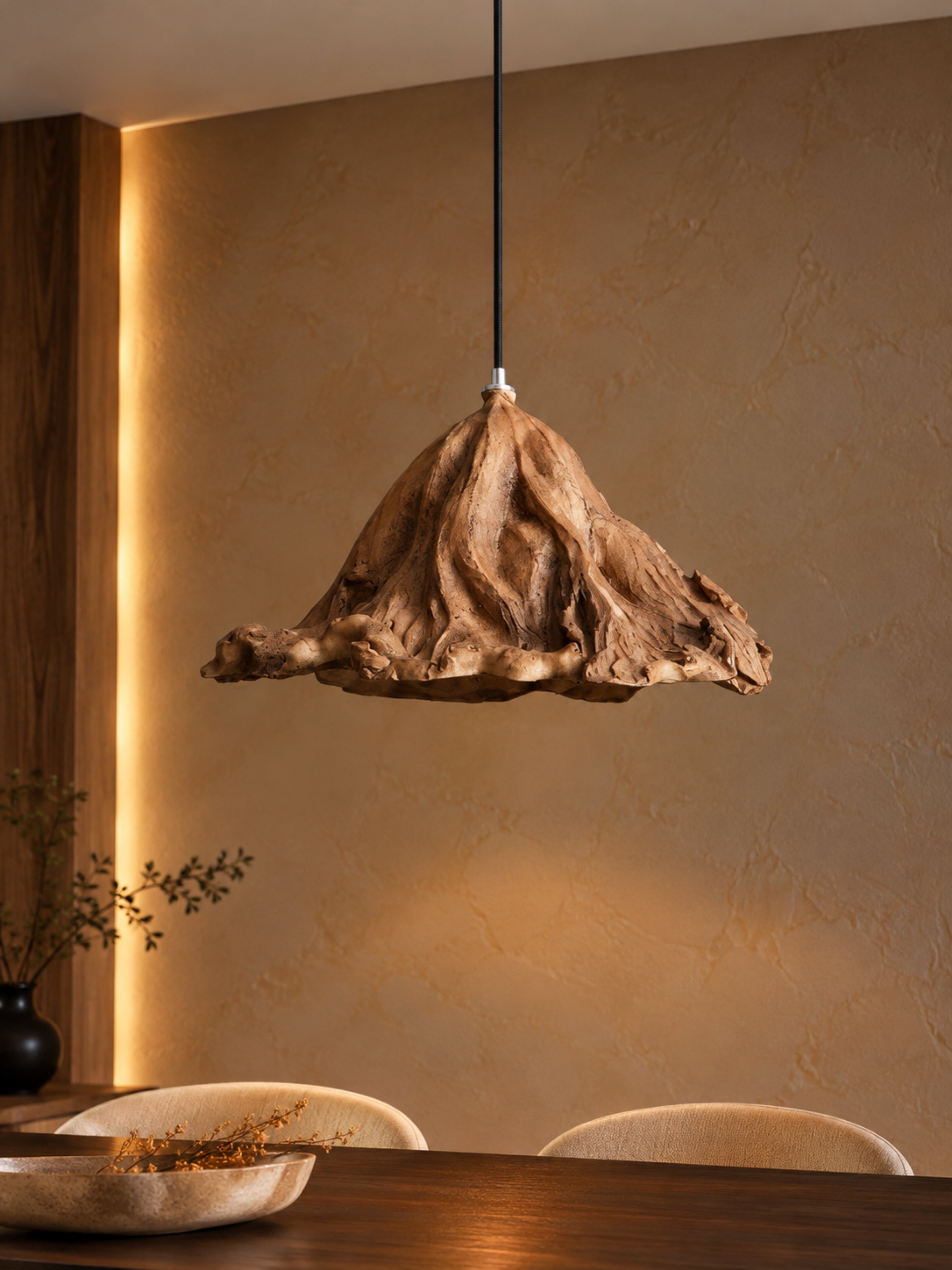 Amberveil – Sculptural Organic Pendant Light