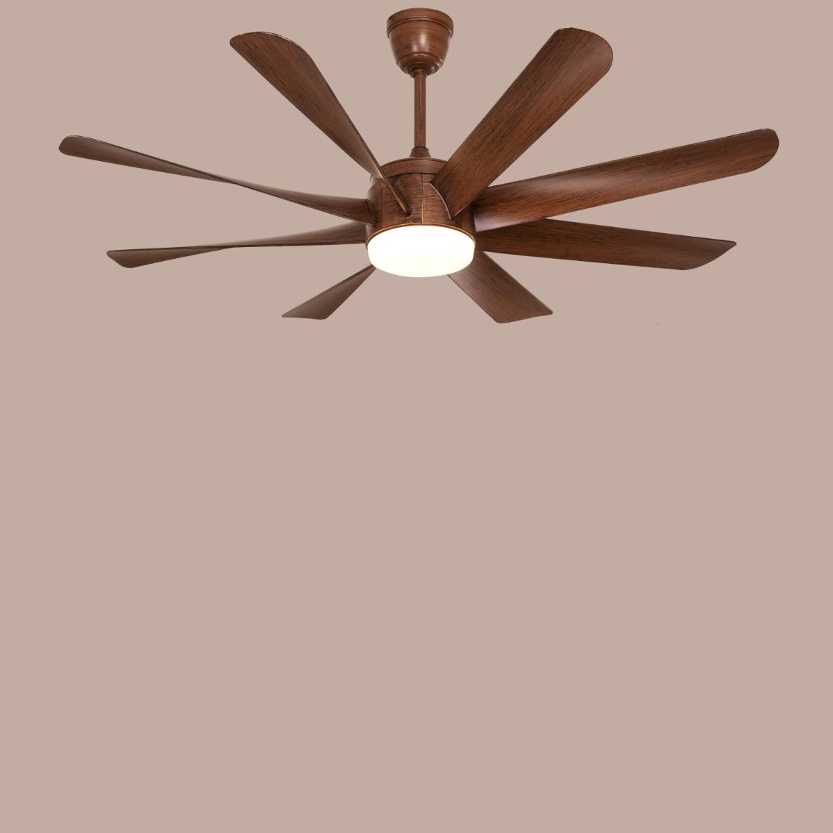 Wood Finish Metal Body Remote Control Ceiling Fan