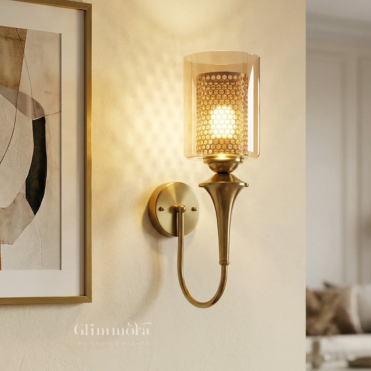 Vivante (Galss, Gold) Wall Light