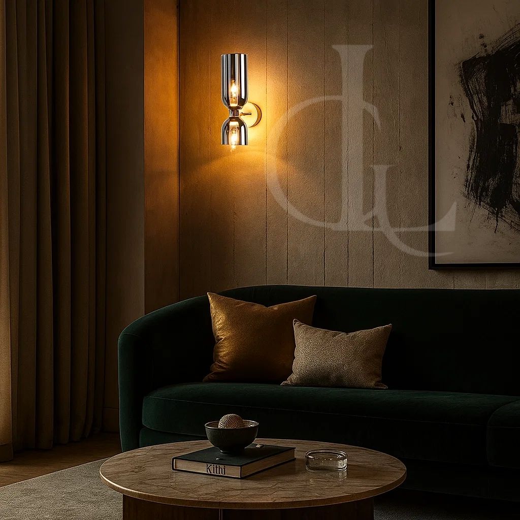 Smokey Glass Long Wall Light