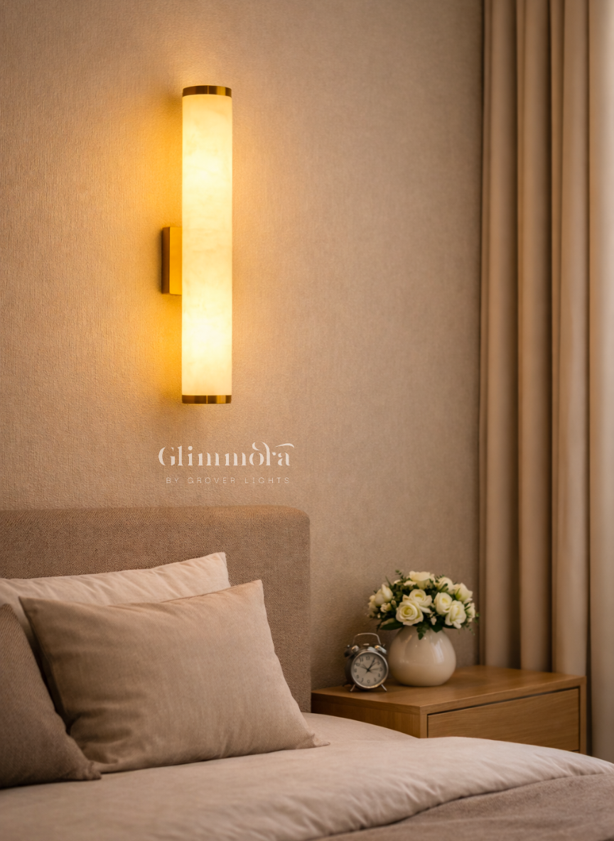 Contemporary Gold-Finish LED Wall Light for Premium Interiors