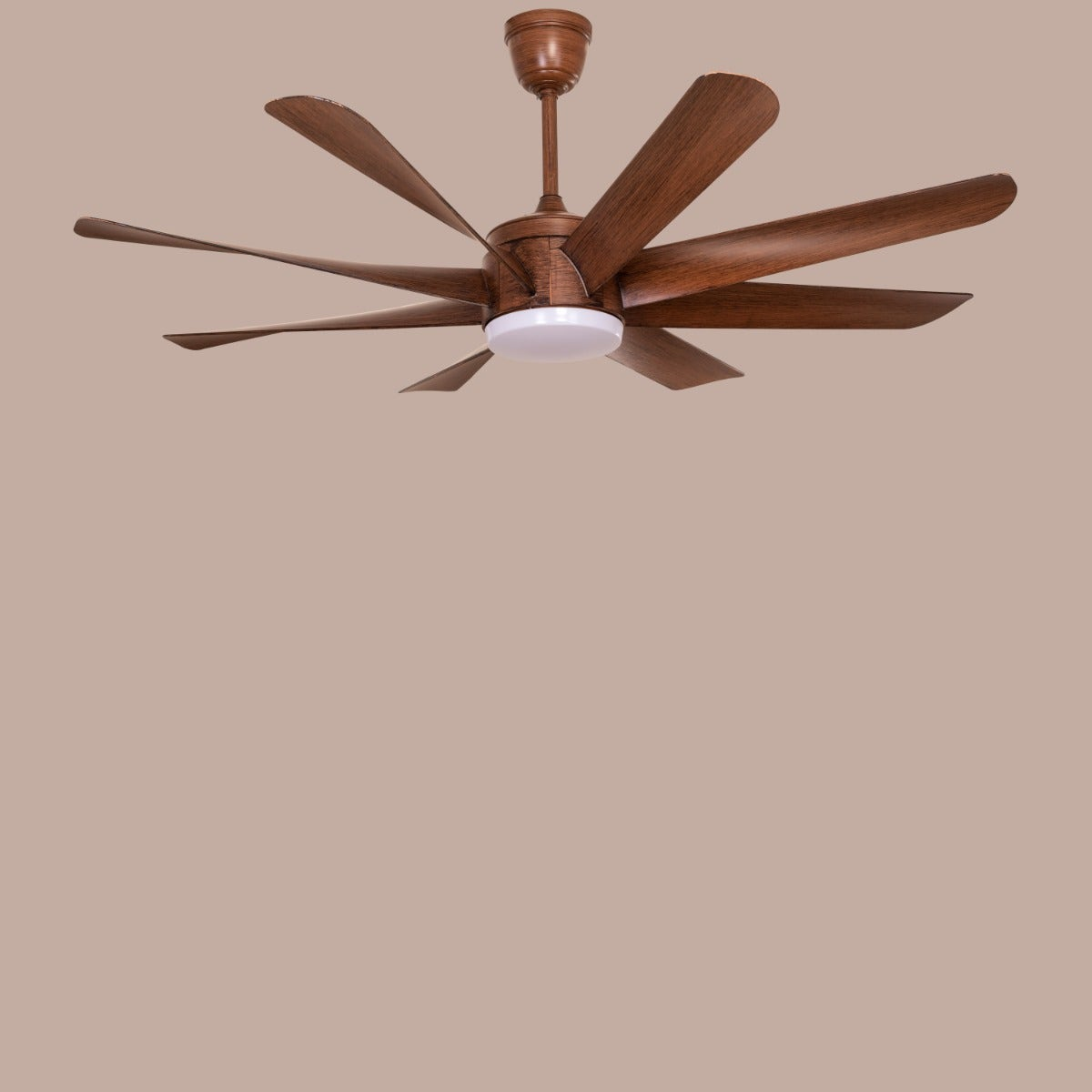 Wood Finish Metal Body Remote Control Ceiling Fan