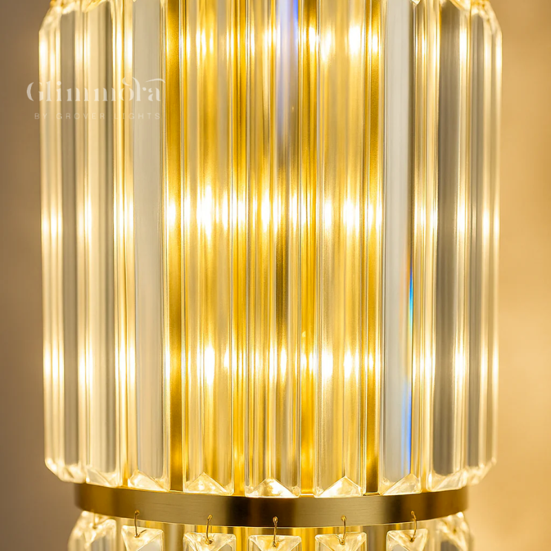 Crystal Poet (Gold) Wall Light