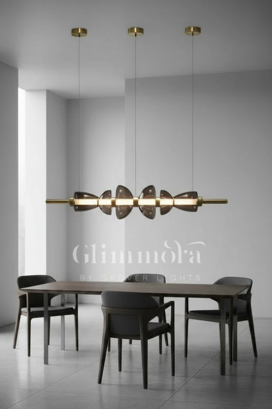 Separating Shadows (Smokey, 1100mm, Gold) Chandelier