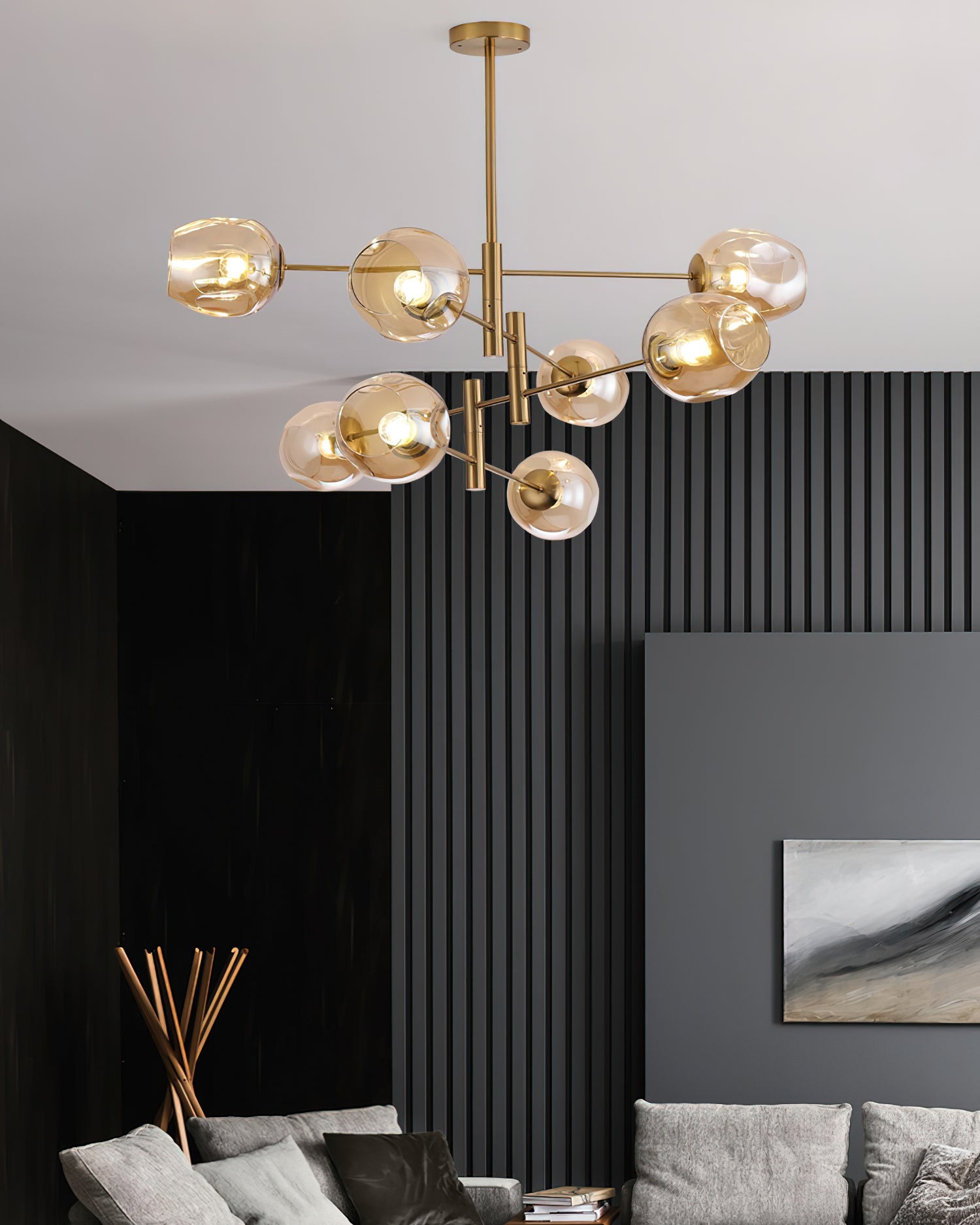 Modern Cup Type Lamp Shade Chandelier