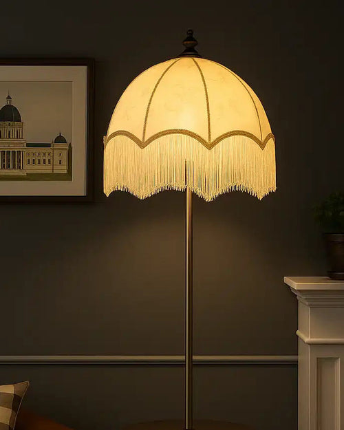 Victorian Charm Floor Lamp with Table