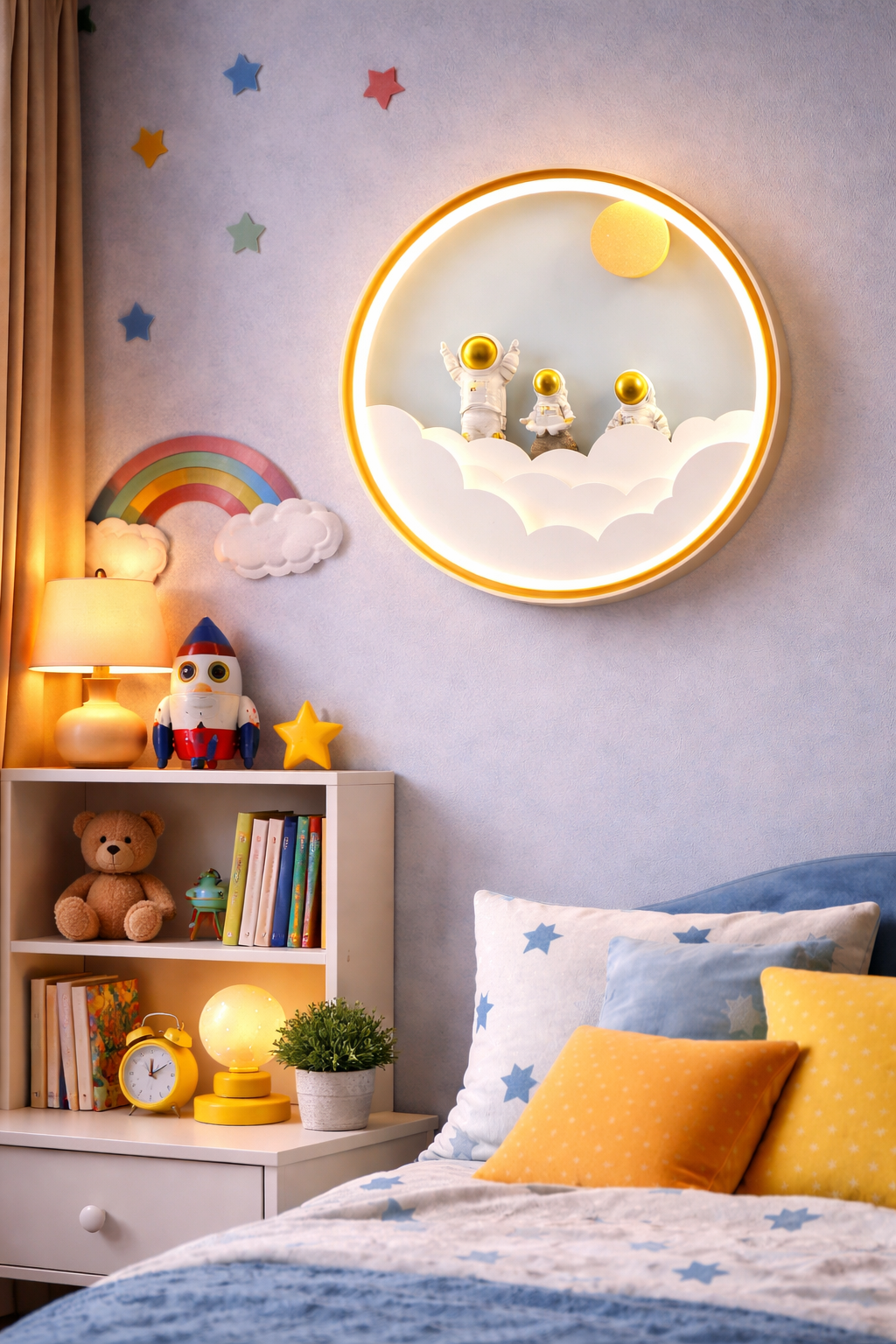 Round Astronaut LED Wall Light