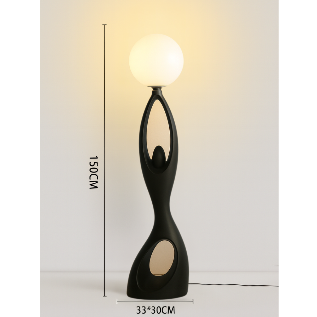 Heaven Sent (Black) Sculpture Floor Lamp