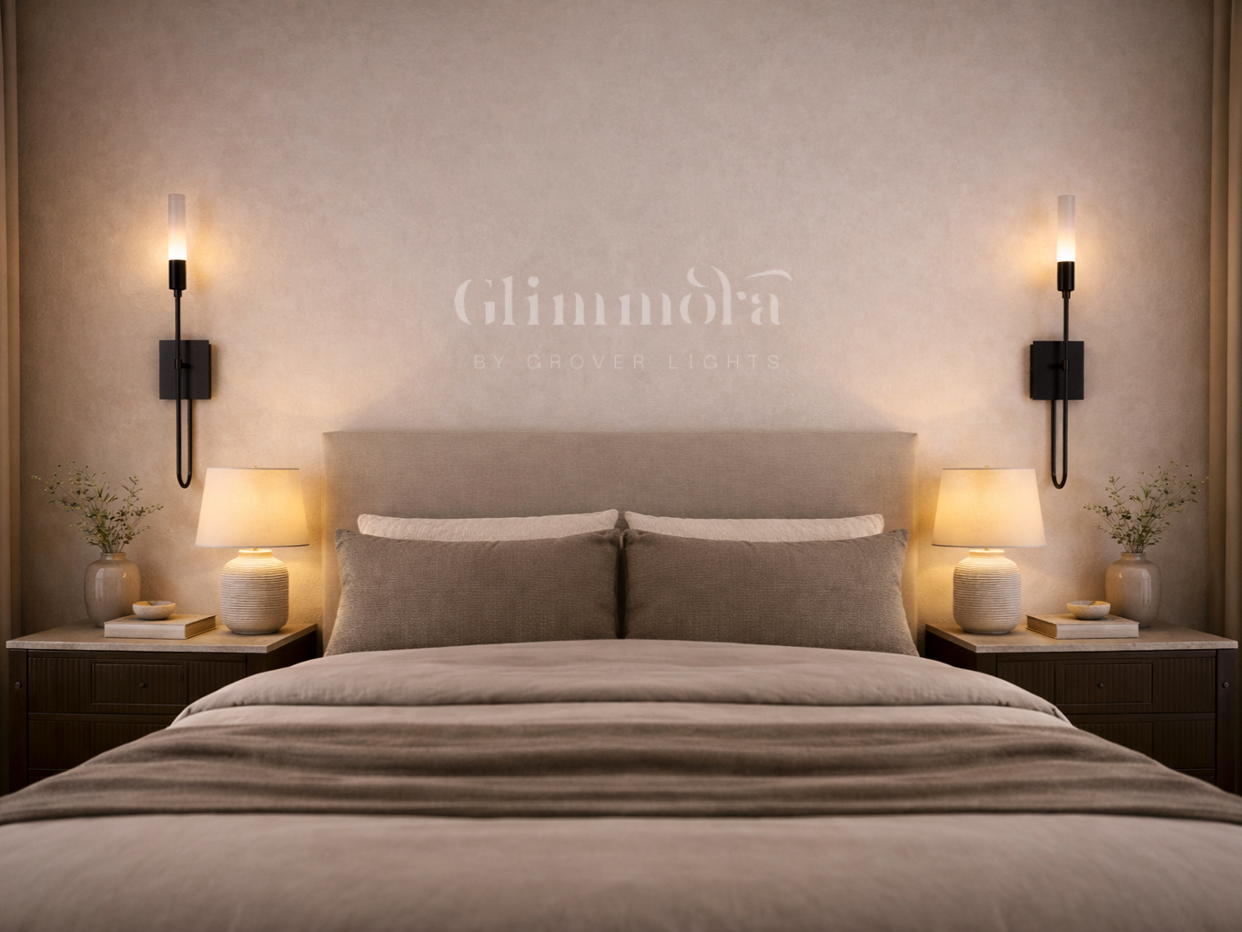 Aura Solo Brass Tube Wall Light Black