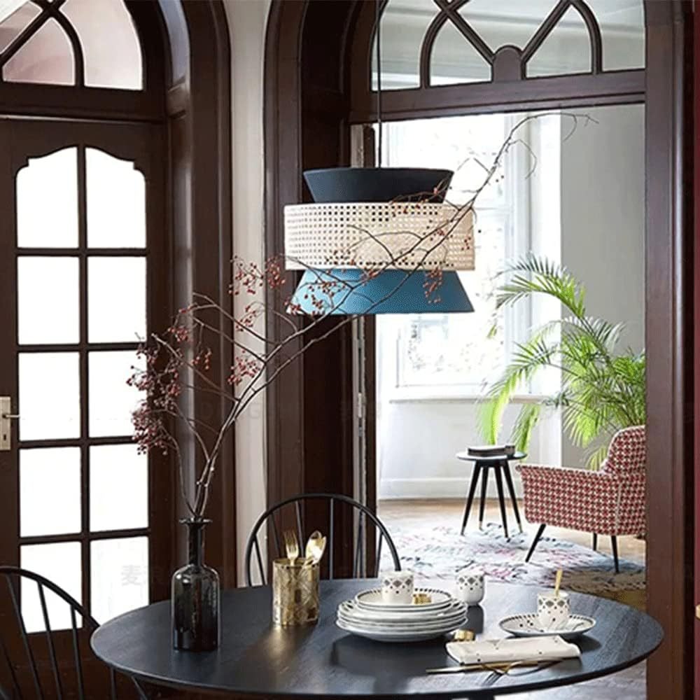 Fabric Rattan Bamboo Pendant Light