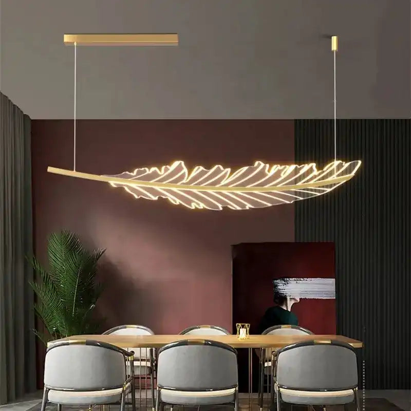 Modern Leaf-Shaped Nordic Living Dining Table Chandelier