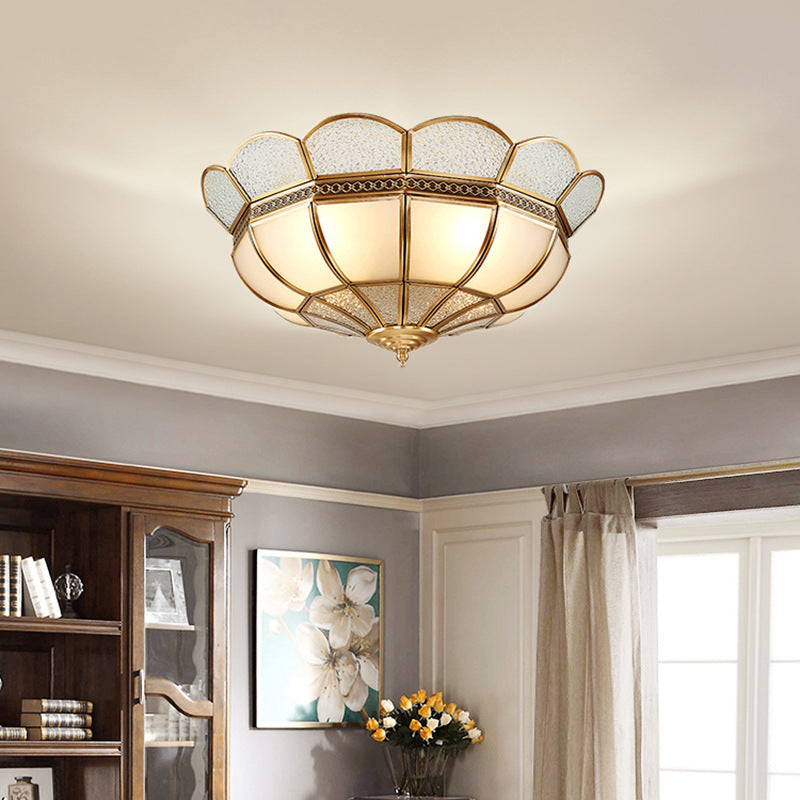 American simple half-cuckled ceiling lamp
