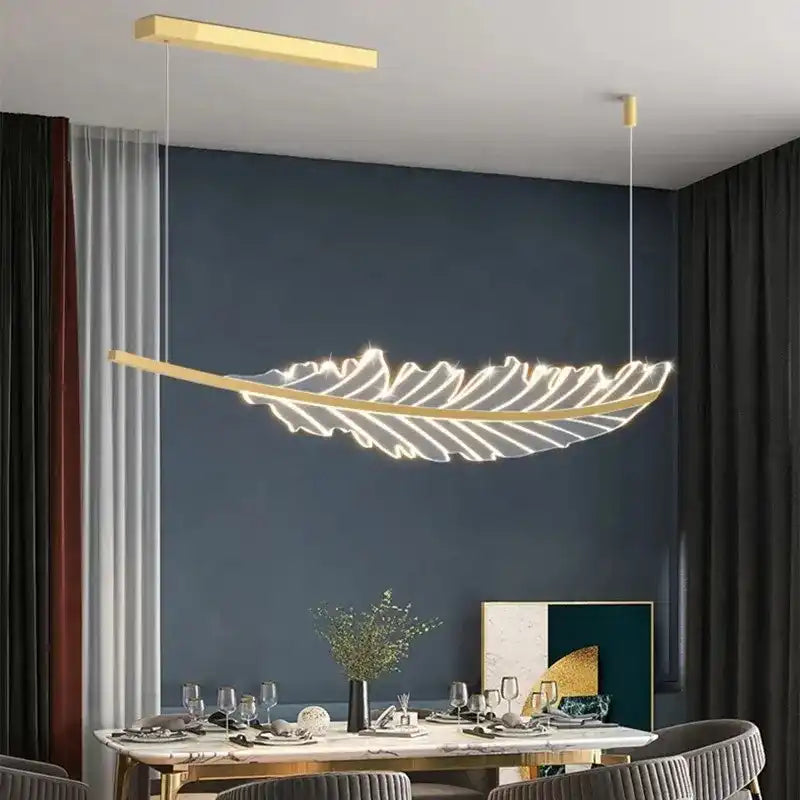 Modern Leaf-Shaped Nordic Living Dining Table Chandelier