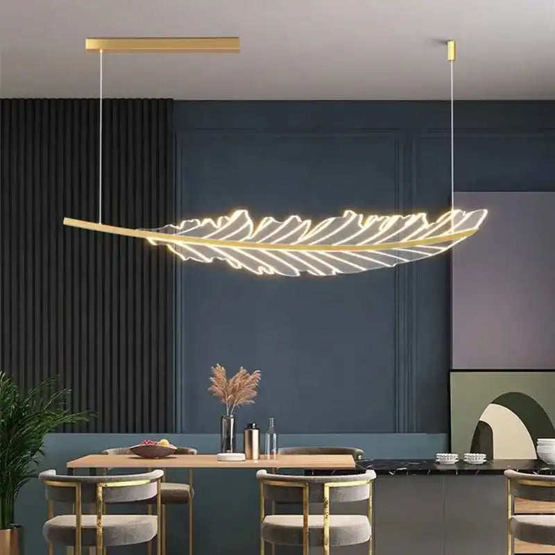 Modern Leaf-Shaped Nordic Living Dining Table Chandelier